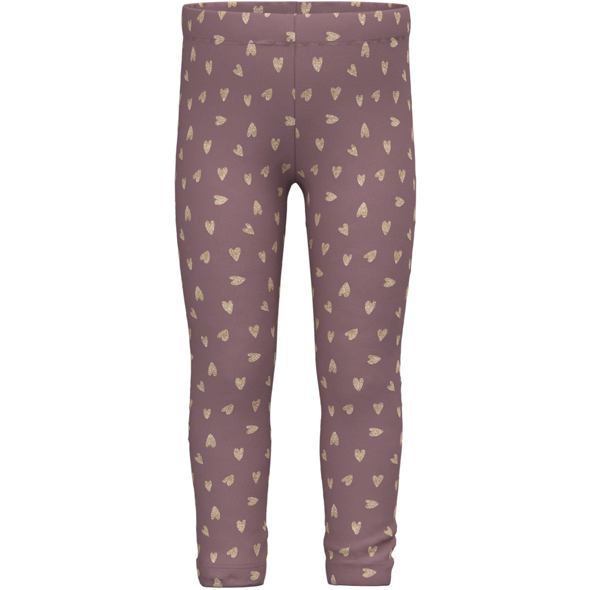 Name It Grape Shake W. Glitter Hearts Tavina Sweat Fleece Legging Noos