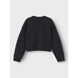 Name It Dark Grey Melange Holly Short Knit Cardigan Noos