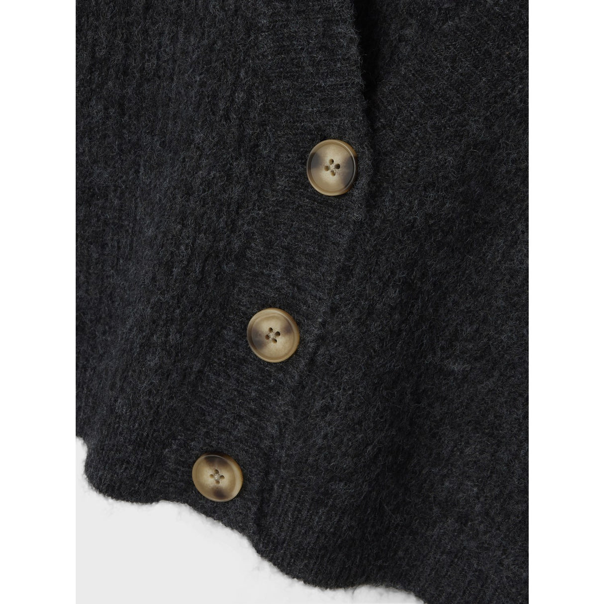 Name It Dark Grey Melange Holly Short Knit Cardigan Noos