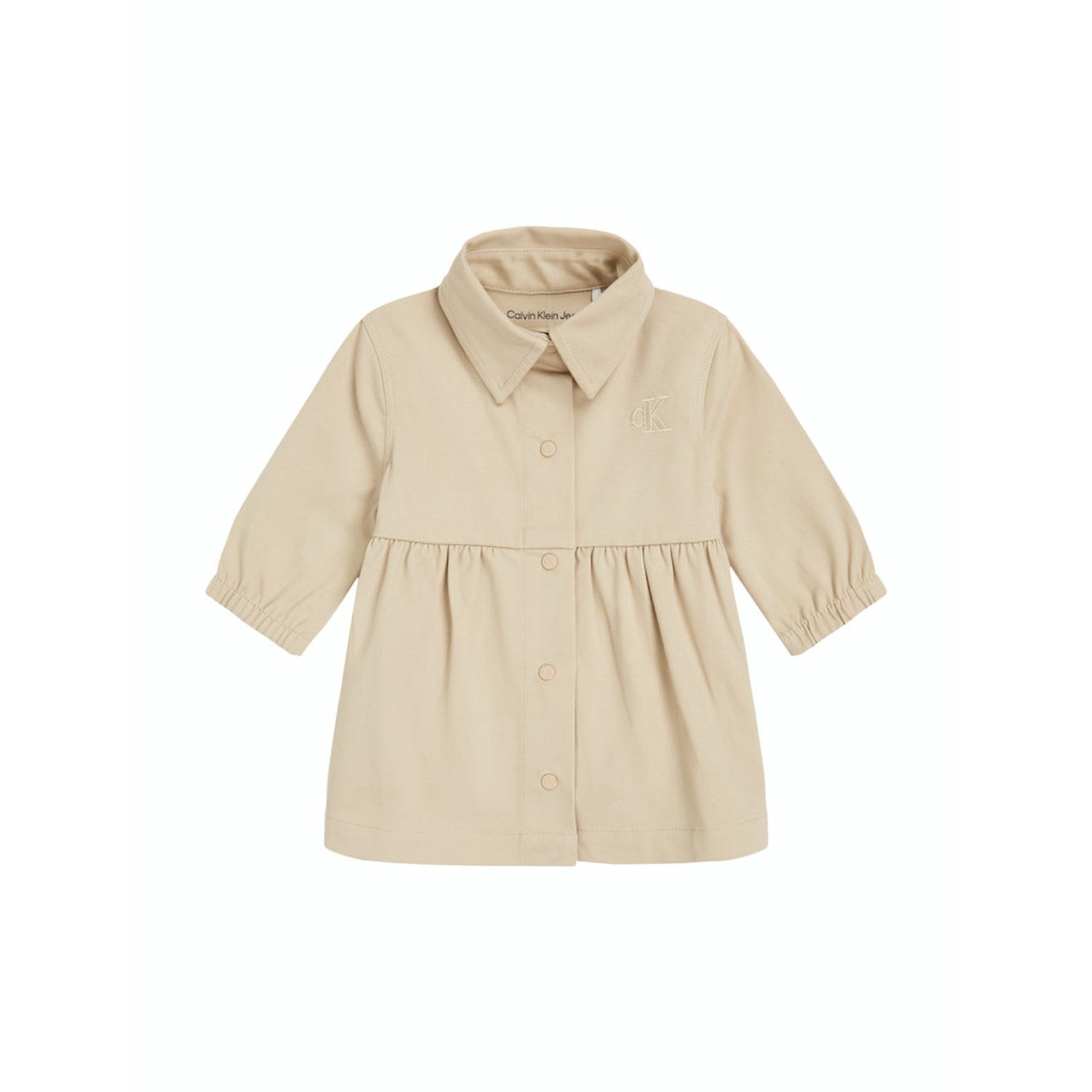 Calvin Klein Pale Khaki Utility Woven Shirt Dress