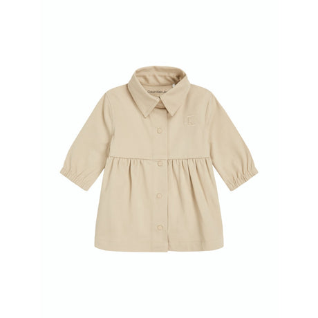 Calvin Klein Pale Khaki Utility Woven Shirt Dress