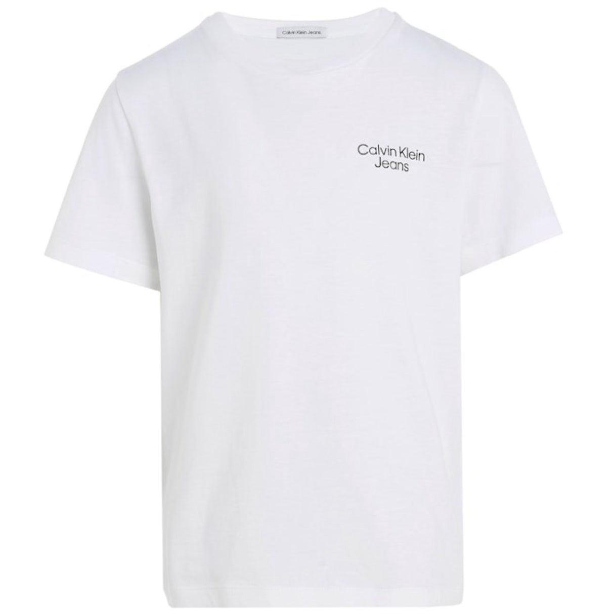 Calvin Klein Bright White Ckj Stack LAndo Tee Ss