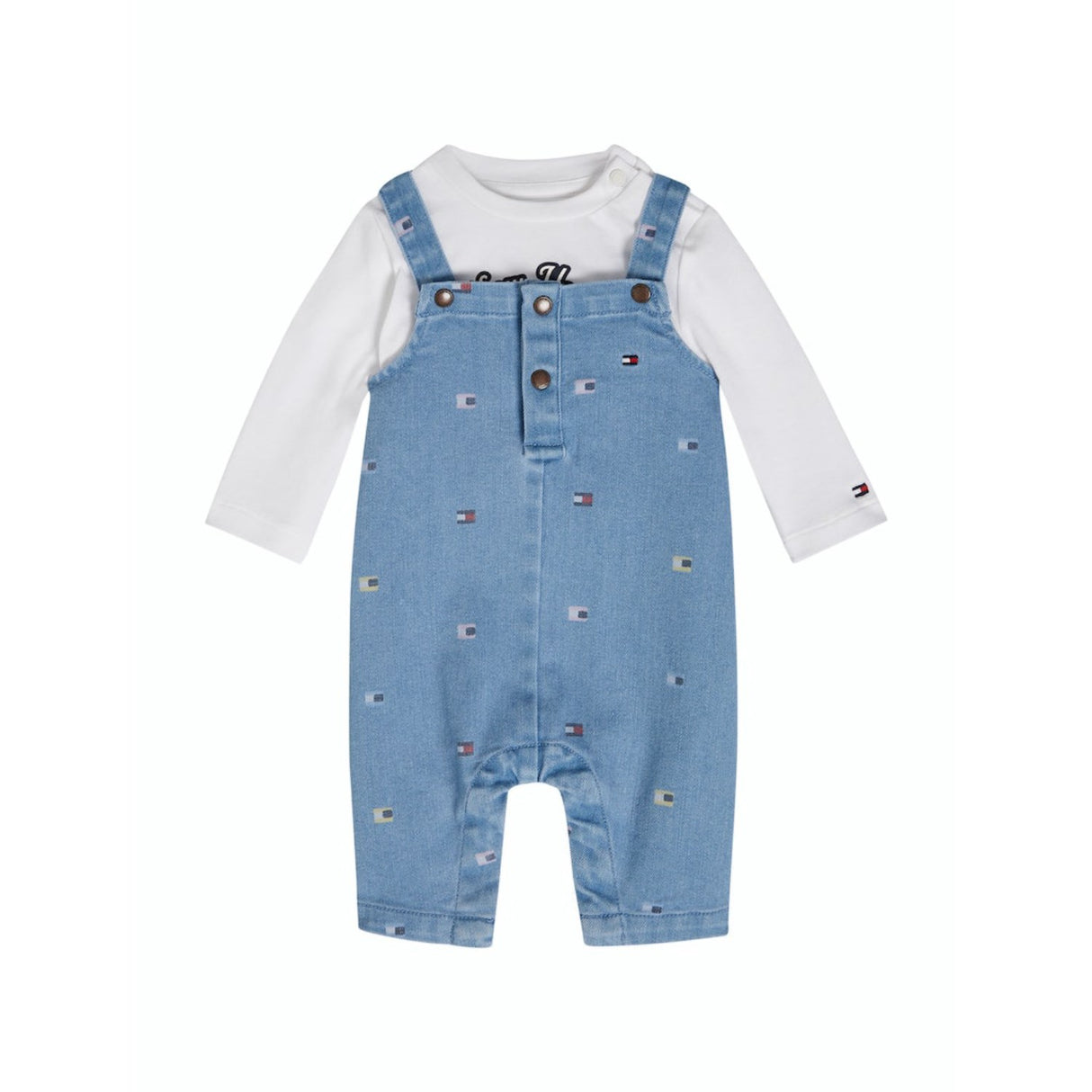 Tommy Hilfiger Denim Medium Fun Allover Print Dungaree Set