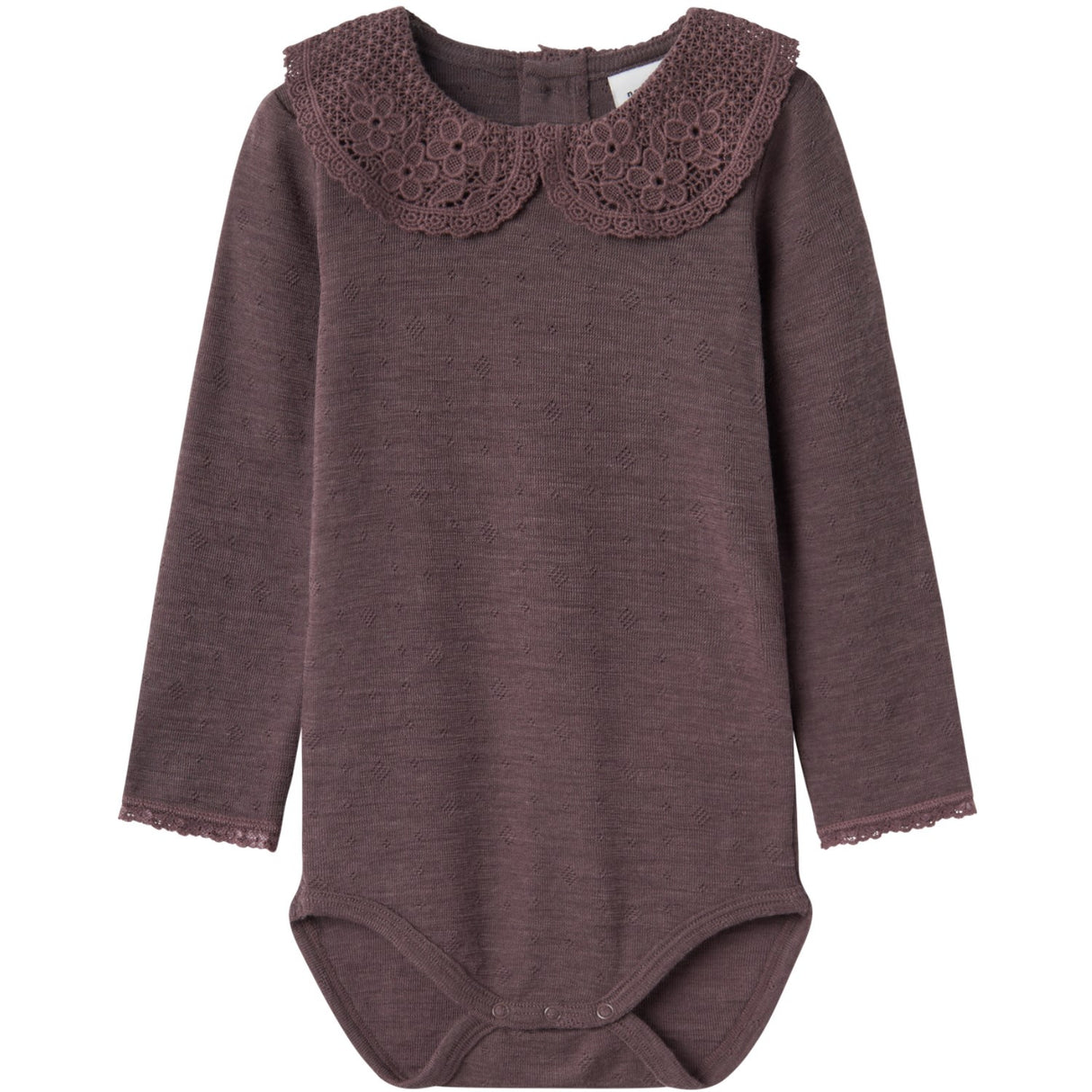 Name It Sparrow Wang Wool Needle Bodysuit Ls With Collar