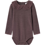 Name It Sparrow Wang Wool Needle Bodysuit Ls With Collar