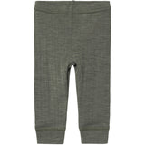 Name It Mulled Basil Wang Wool Needle Long Johns Solid Noos