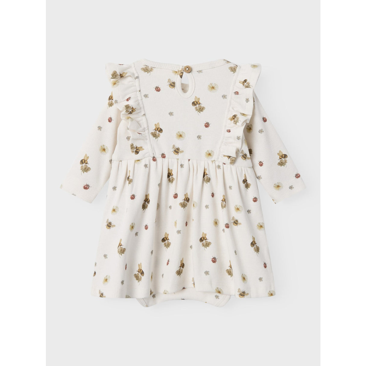 Lil'Atelier Coconut Milk Lavo Ena Bodysuit Ls Dress