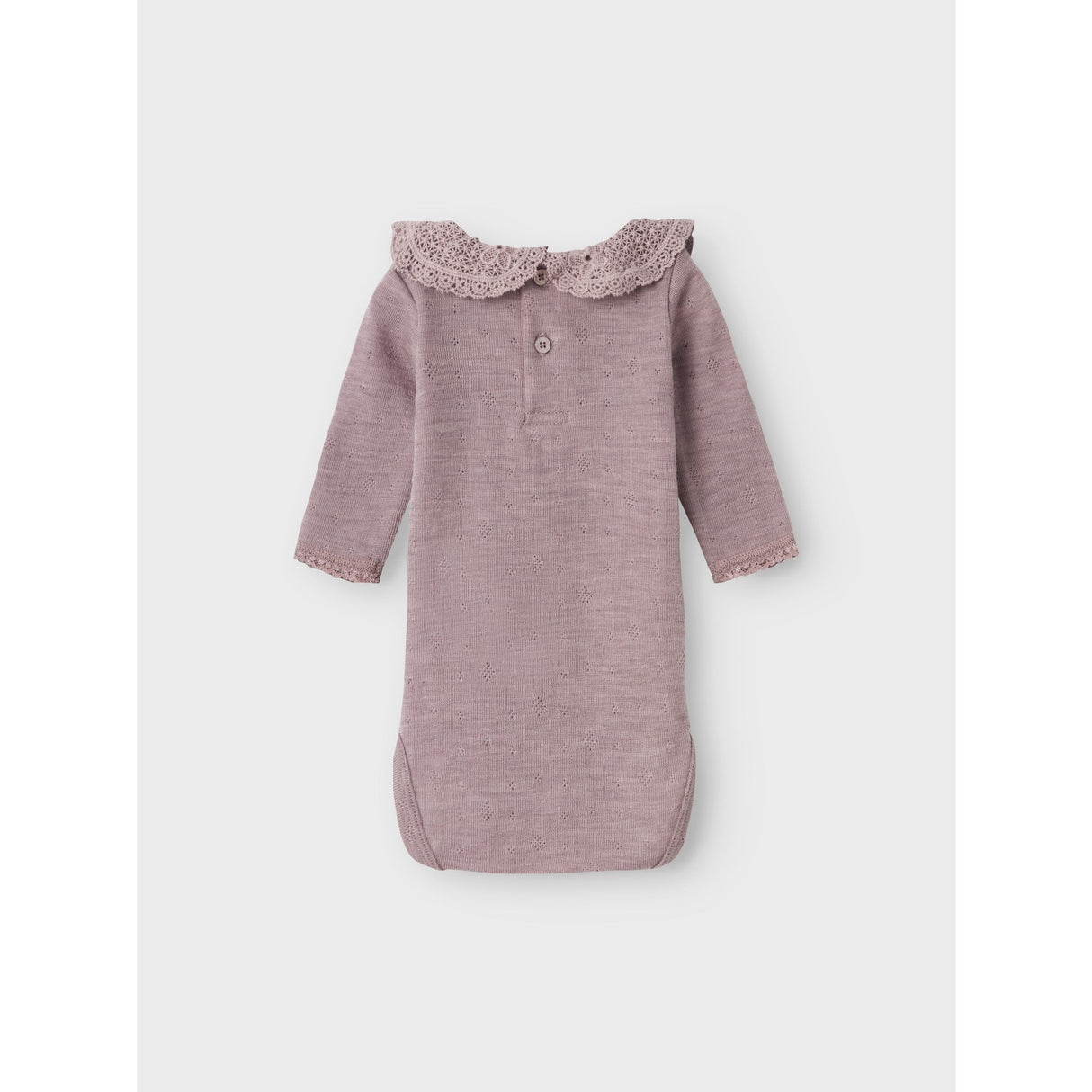 Name It Purple Dove Wang Wool Needle Bodysuit Ls With Collar