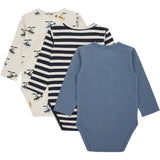 Hust & Claire Navy Baby Bertram Bodysuit 3-pack