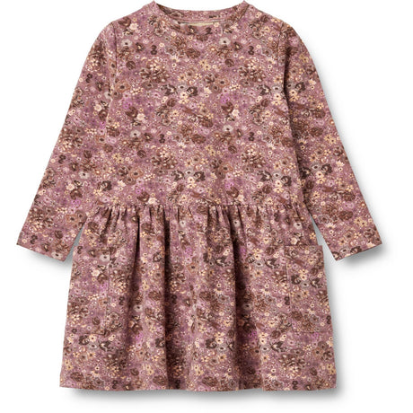 Wheat Lavender Flowers Jersey Dress Bessie