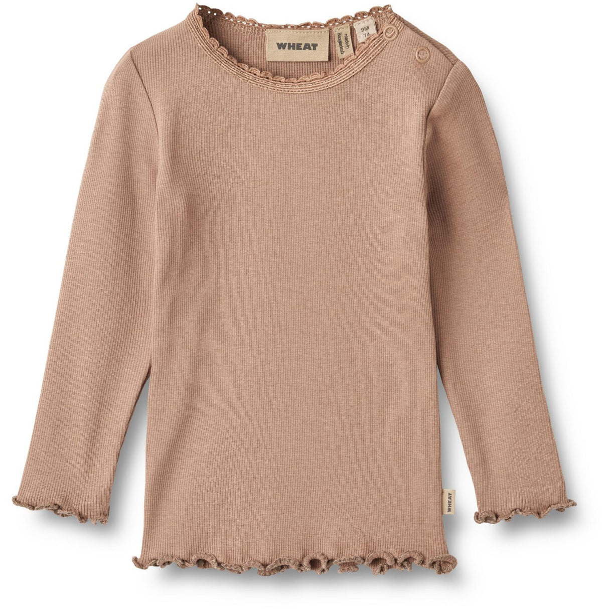 Wheat Nougat Rose Rib Blouse Reese