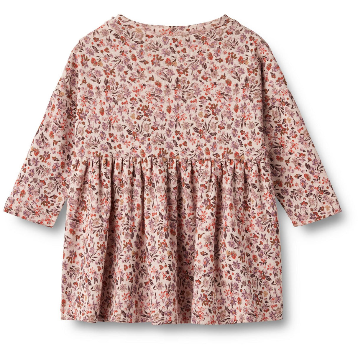 Wheat Pale Rose Flowers Jersey Dress Emmy