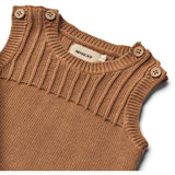 Wheat Caramel Knit Romper Vigge