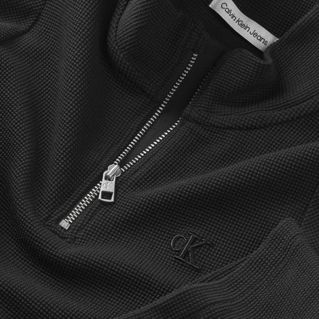 Calvin Klein Ck Black Waffle Jersey Zip Up Crewneck 2