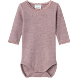 Name It Purple Dove Wang Wool Needle Bodysuit Ls Solid Noos