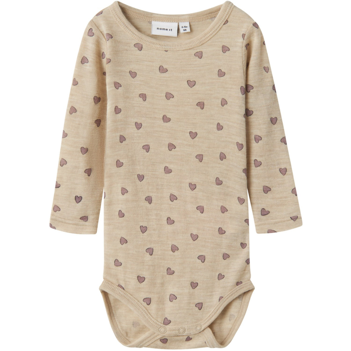 Name It Pure Cashmere Wang Wool Rib Bodysuit Ls AOP