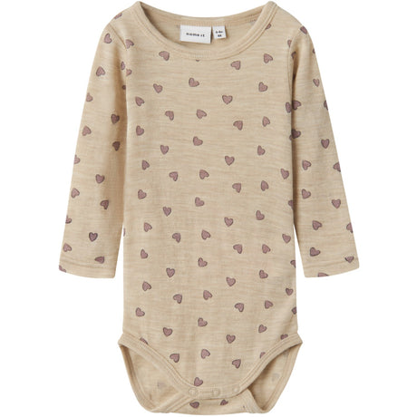 Name It Pure Cashmere Wang Wool Rib Bodysuit Ls AOP