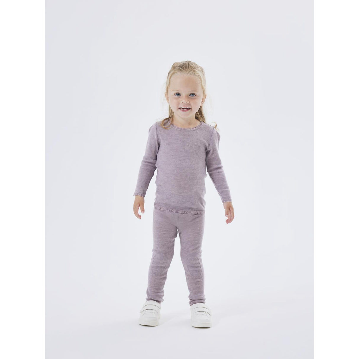 Name It Purple Dove Wang Wool Neddle Legging Solid Noos