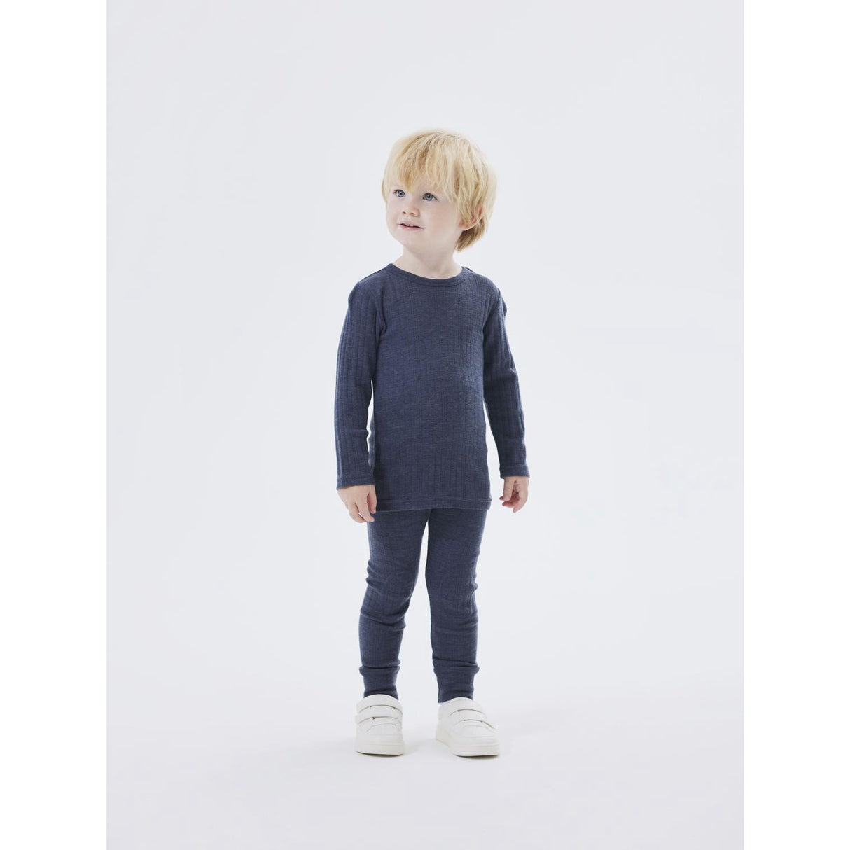 Name It Ombre Blue Wang Wool Needle Long Johns Solid Noos 3