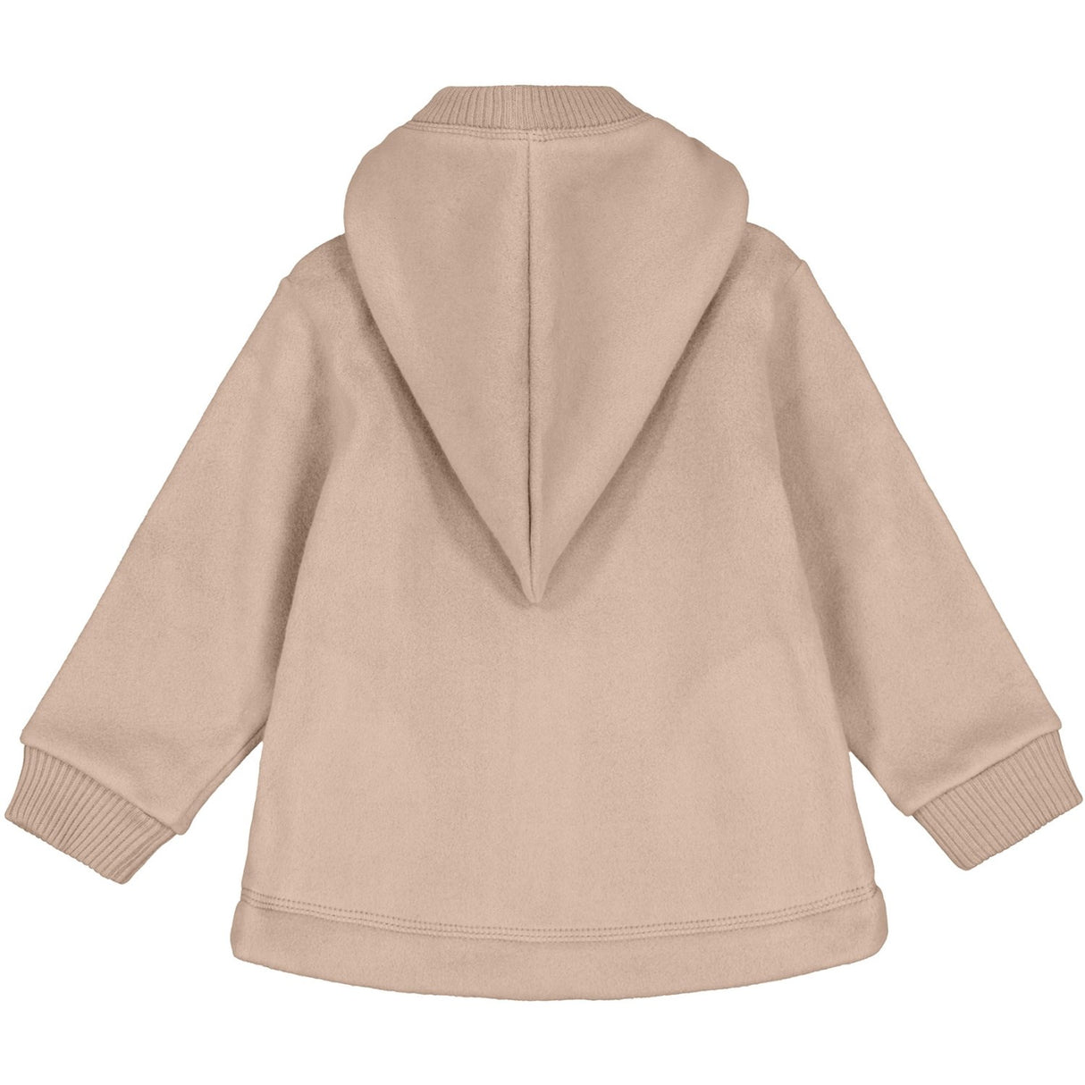 Mikk-Line Warm Taupe Cotton Fleece Cardigan m. Hood 2