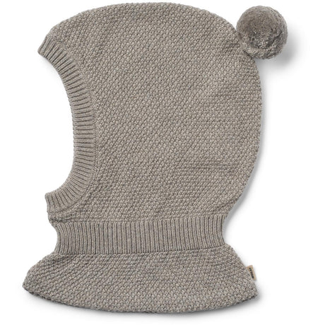 Wheat Warm Grey Melange Knitted Balaclava Pomi