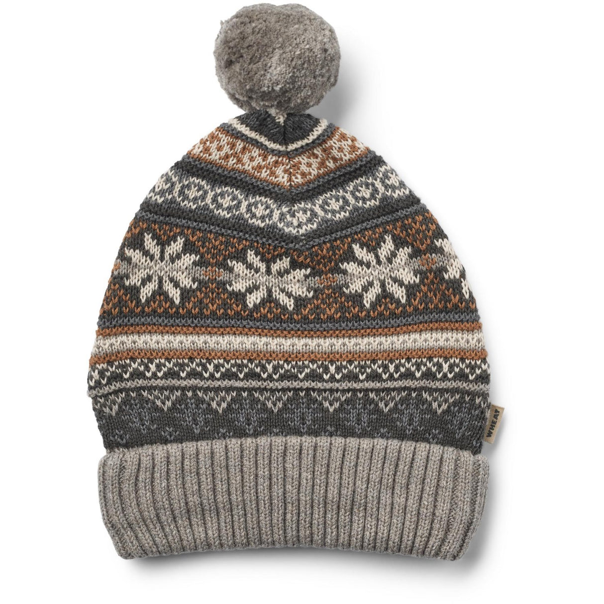 Wheat Warm Grey Melange Knit Beanie Nolo