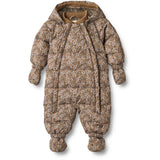 Wheat Caramel Anemones Puffer Baby Suit Edem