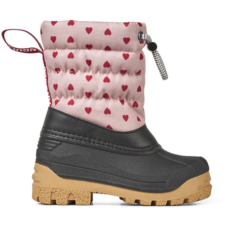 Angulus Rose Hearts Print Thermal-Boot Med Woolfoer