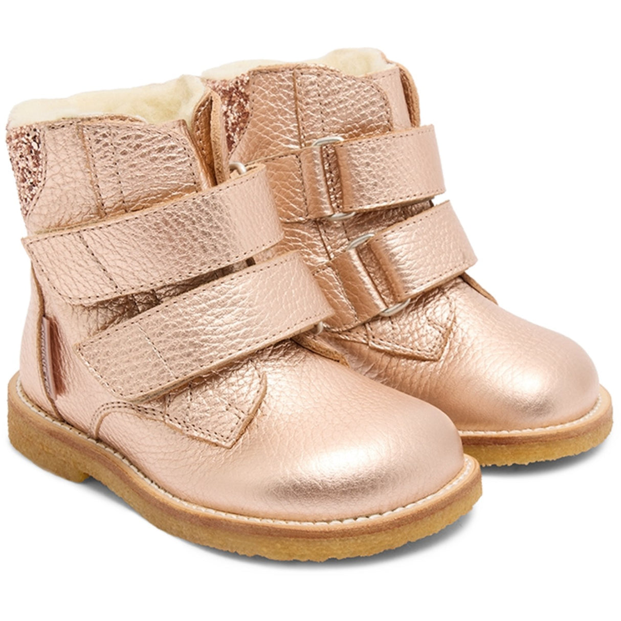 Angulus Copper/Maple Glitter Tex-Boot Med Glitter Og Velcro Closure 4