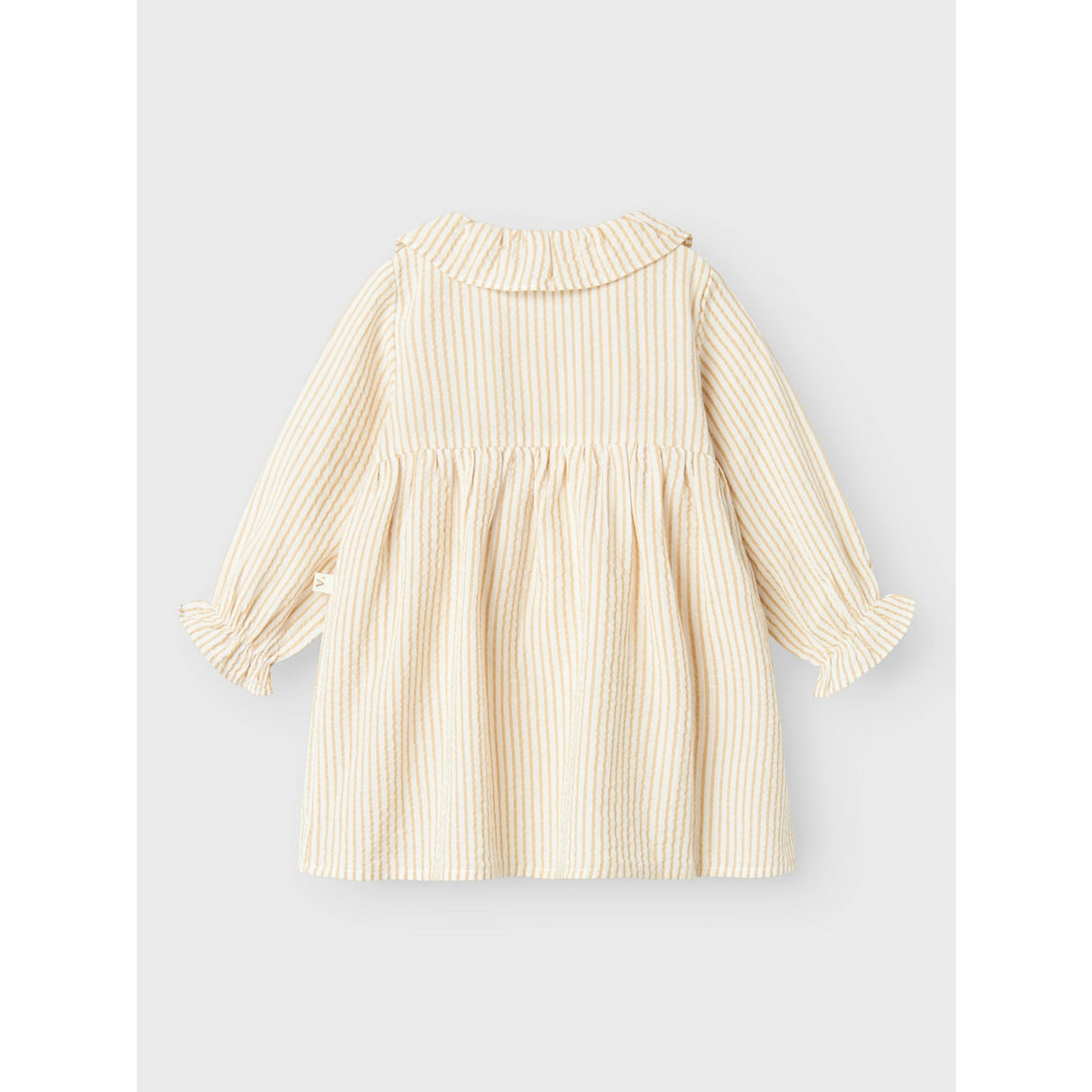 Lil'Atelier Coconut Milk Lino Loose Bodysuit Ls Dress 3