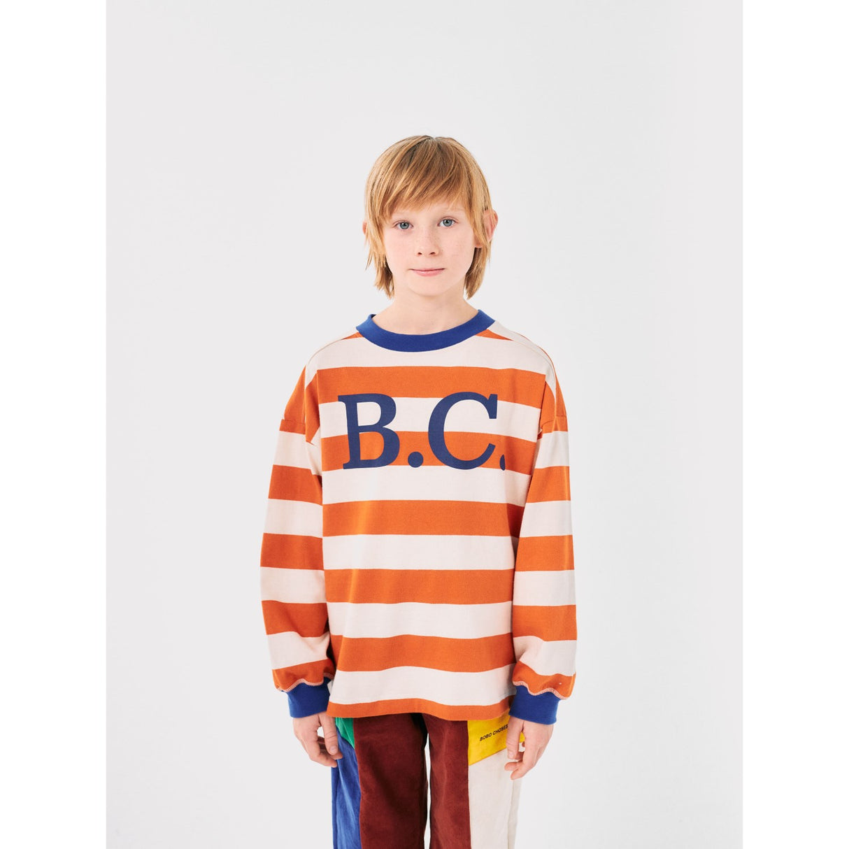 Bobo Choses Orange Bc Stripes LS T-Shirt