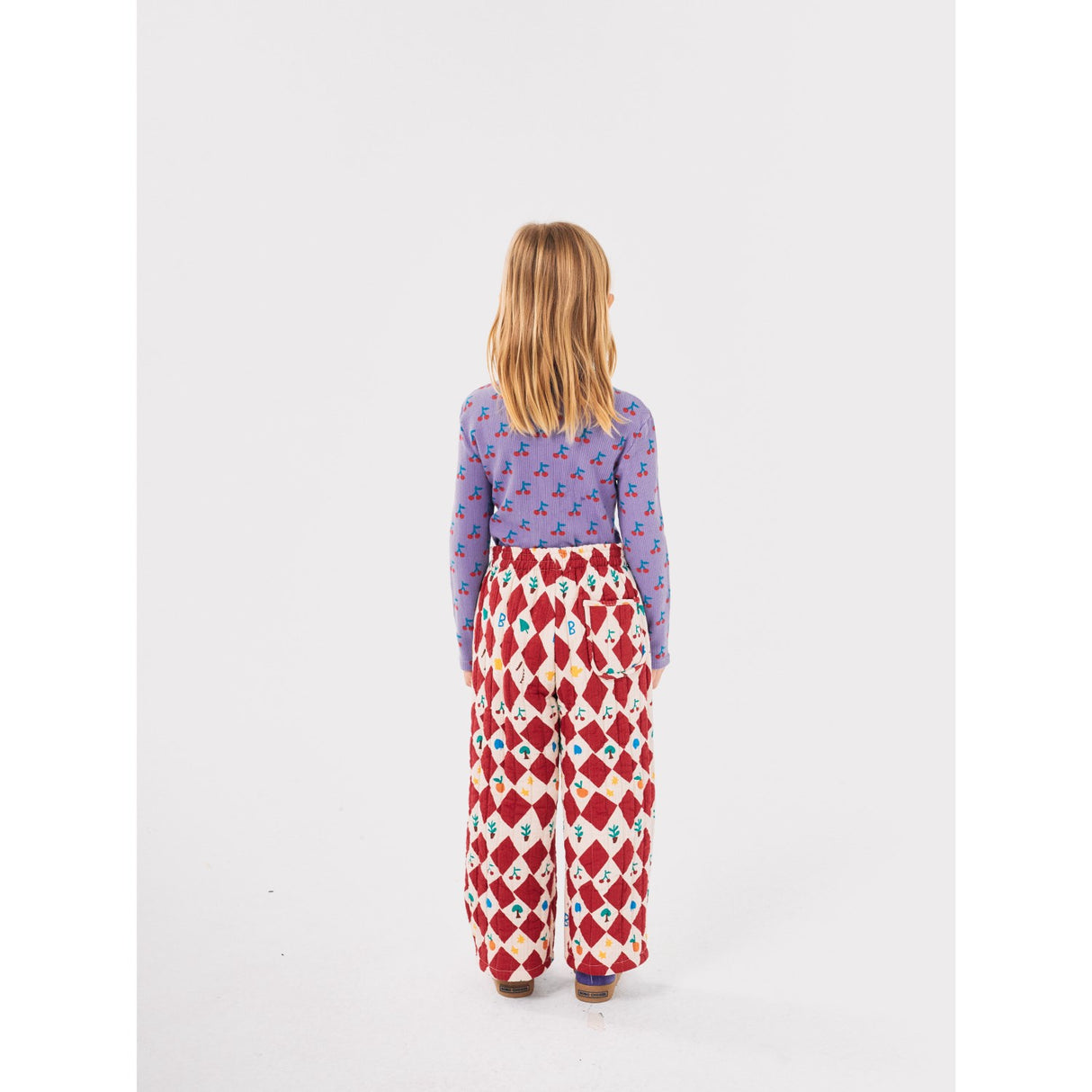 Bobo Choses Lavender Cherry All Over Turtle Neck LS T-Shirt