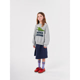 Bobo Choses Light Heather Grey Talking Crocodile Crewneck 3