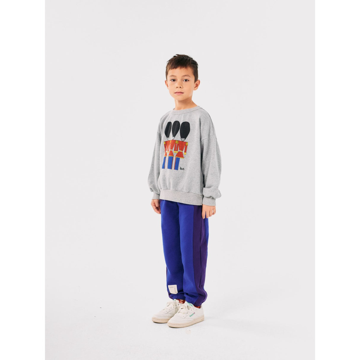 Bobo Choses Light Heather Grey Little Tin Soldiers Crewneck 3