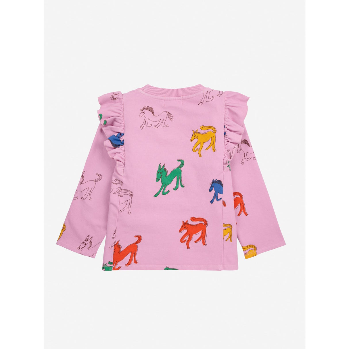 Bobo Choses Pink Wonder Horse All Over Ruffle Crewneck 7