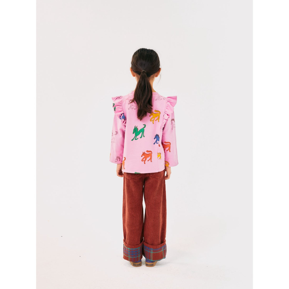 Bobo Choses Pink Wonder Horse All Over Ruffle Crewneck 4