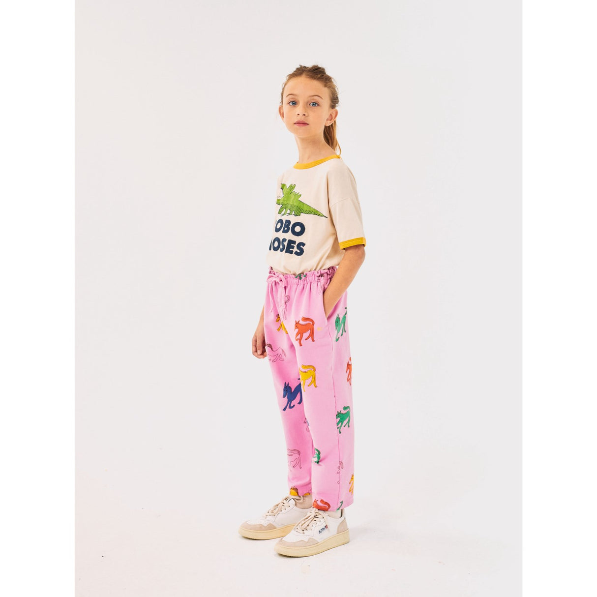 Bobo Choses Pink Wonder Horse All Over Paper Bag JAndging Pants