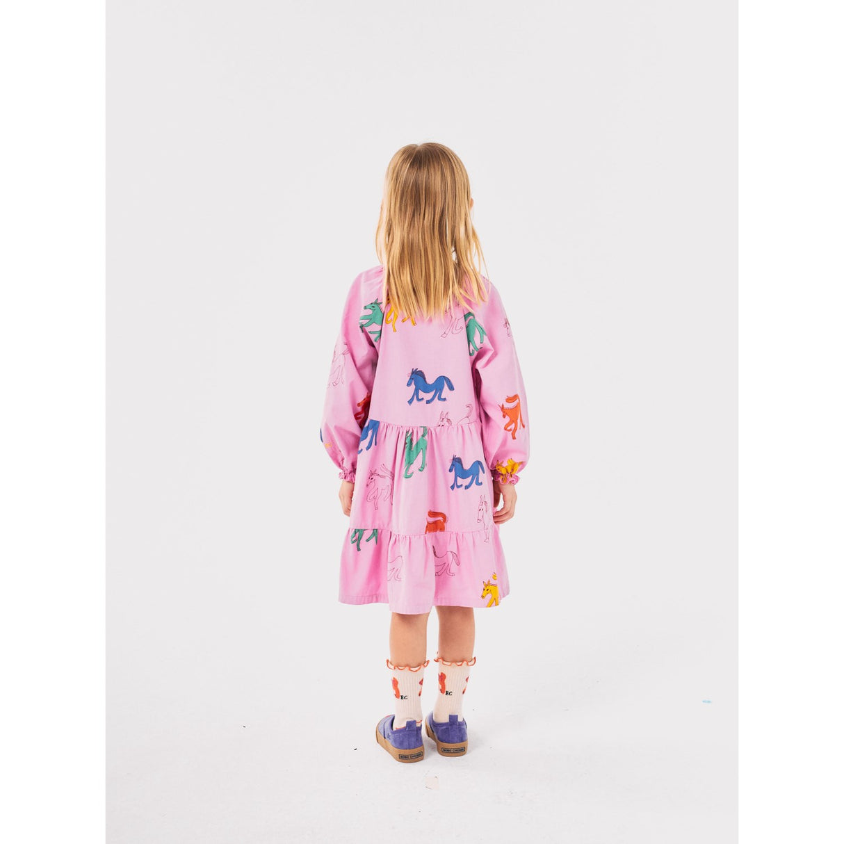 Bobo Choses Pink Wonder Horse All Over Woven Dress 4