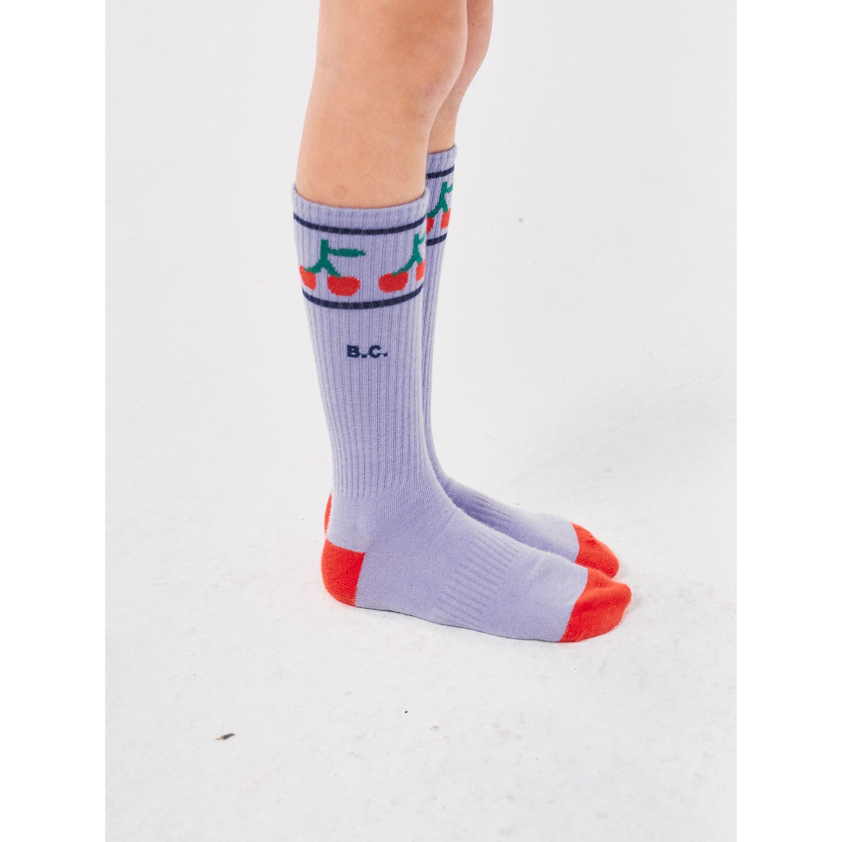 Bobo Choses Lavender Bobo Cherry Long Socks 2