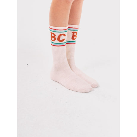 Bobo Choses White B.C Shadow Long Socks