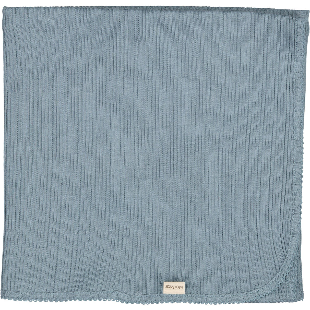 MarMar Modal Pointelle Rib Blue Dove Alida Blanket