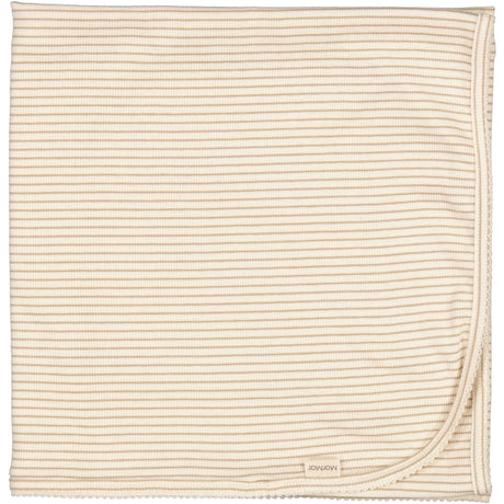 MarMar Modal Fine Rib Sandstone Stripe Alida Blanket