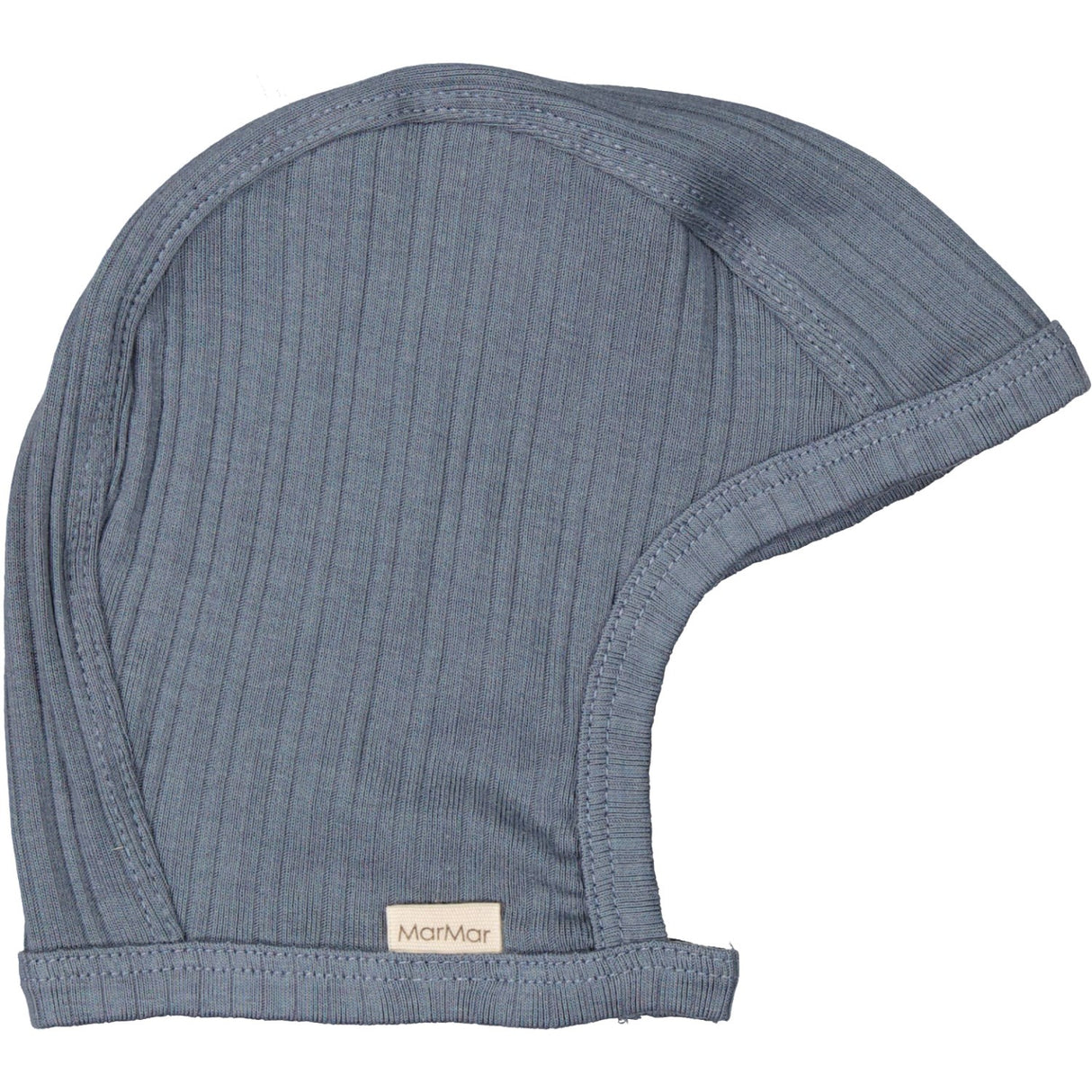 MarMar Modal Broad Rib Stormy Blue Hoody Hat