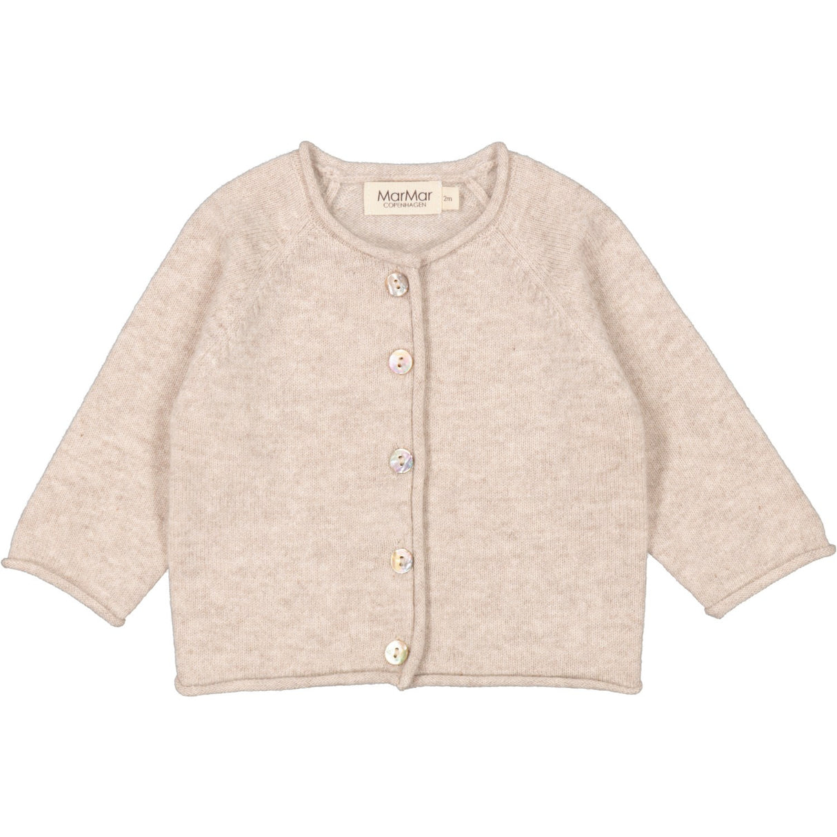 MarMar Cashmere Sand Melange Tamla Knit Cardigan