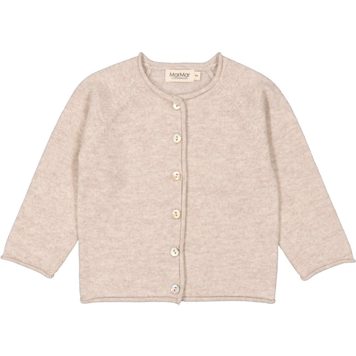 MarMar Cashmere Sand Melange Tamla Knit Cardigan