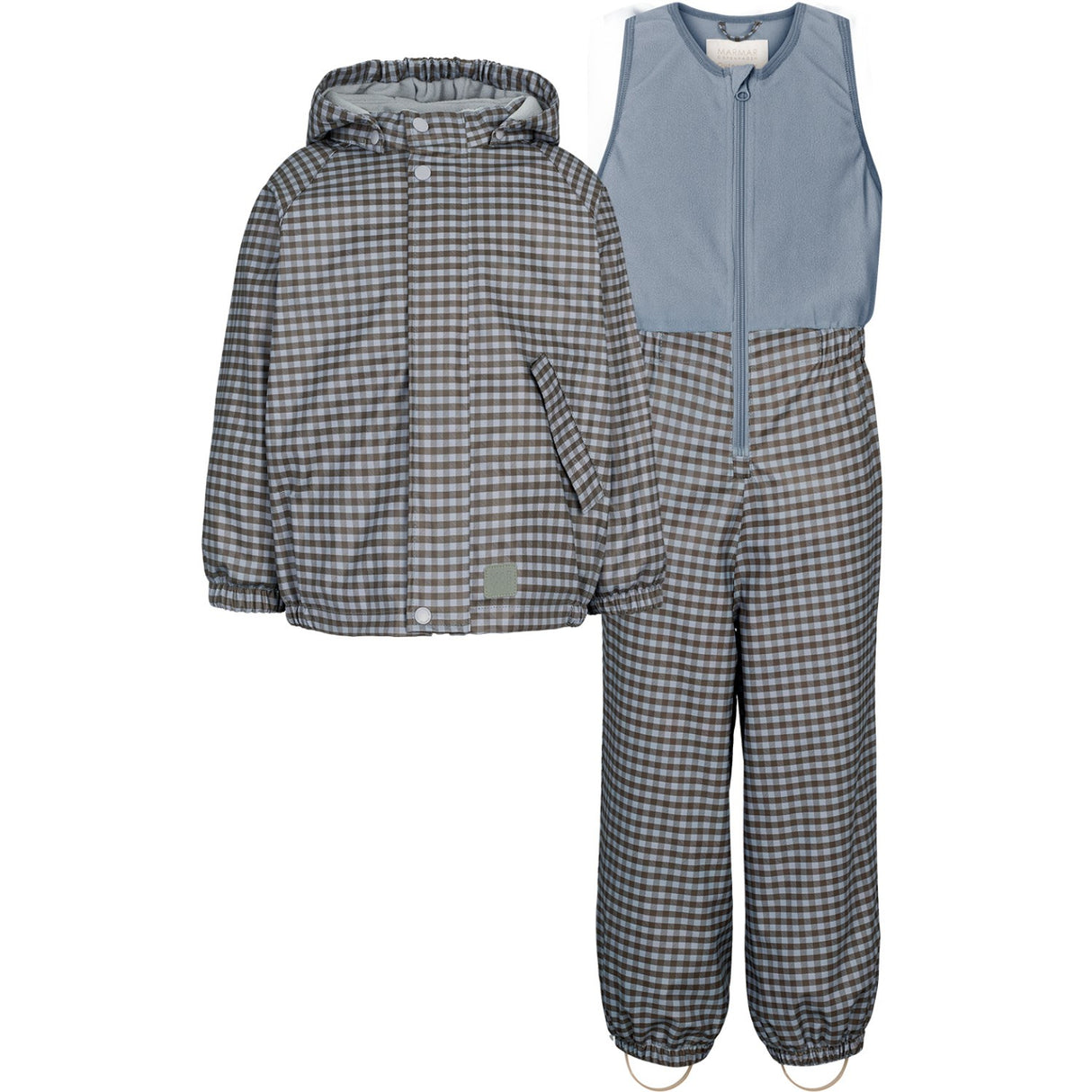 MarMar Rainwear Fleece Espresso Check Obo Set