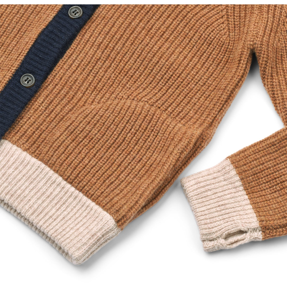 LieWood Golden Caramel Melange Tiago Knit Cardigan