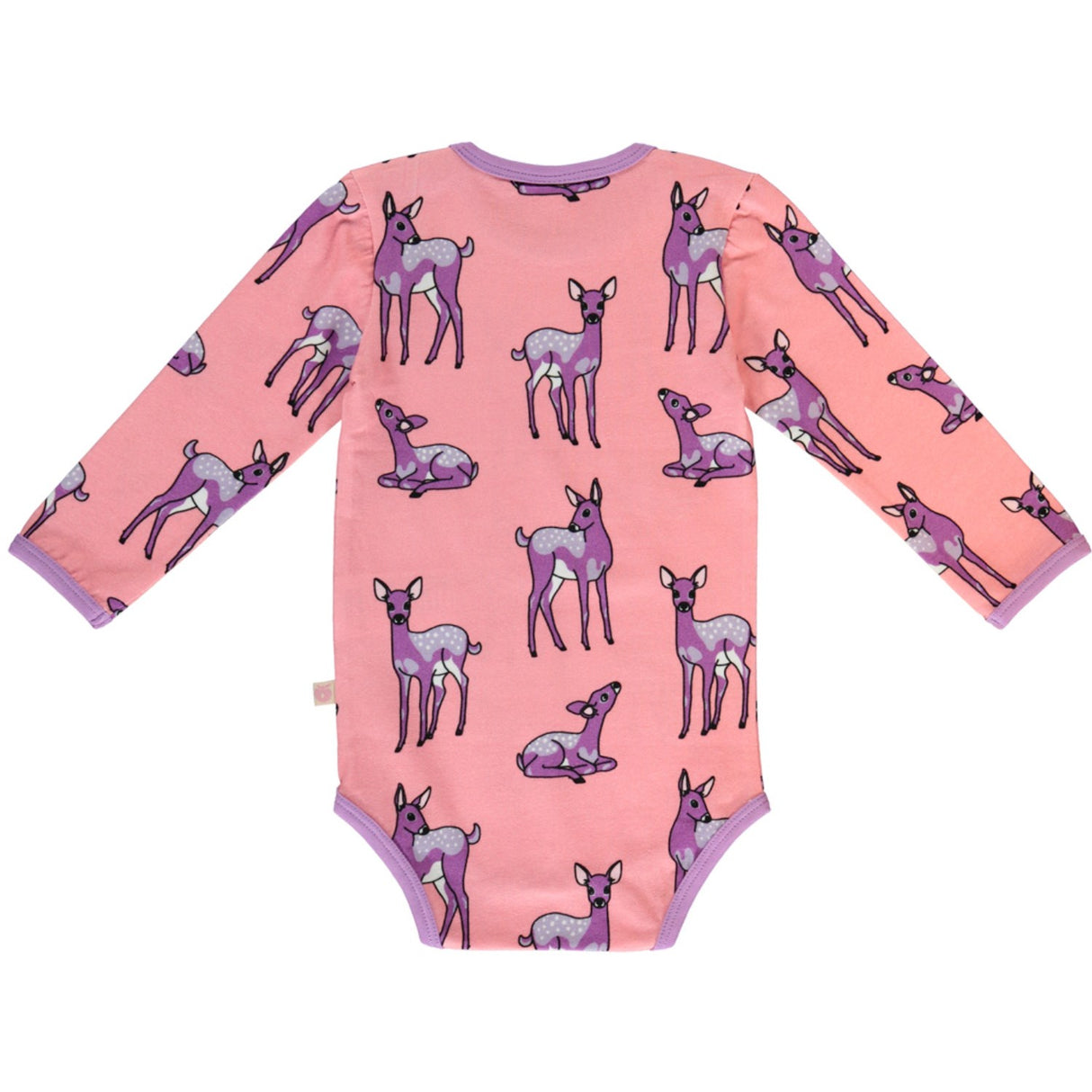 Småfolk Bridal Rose Long Sleeve Bodysuit With Deer