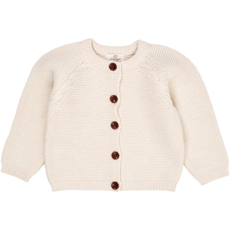 Copenhagen Colors Cream Classic Baby Cotton Cable Cardigan