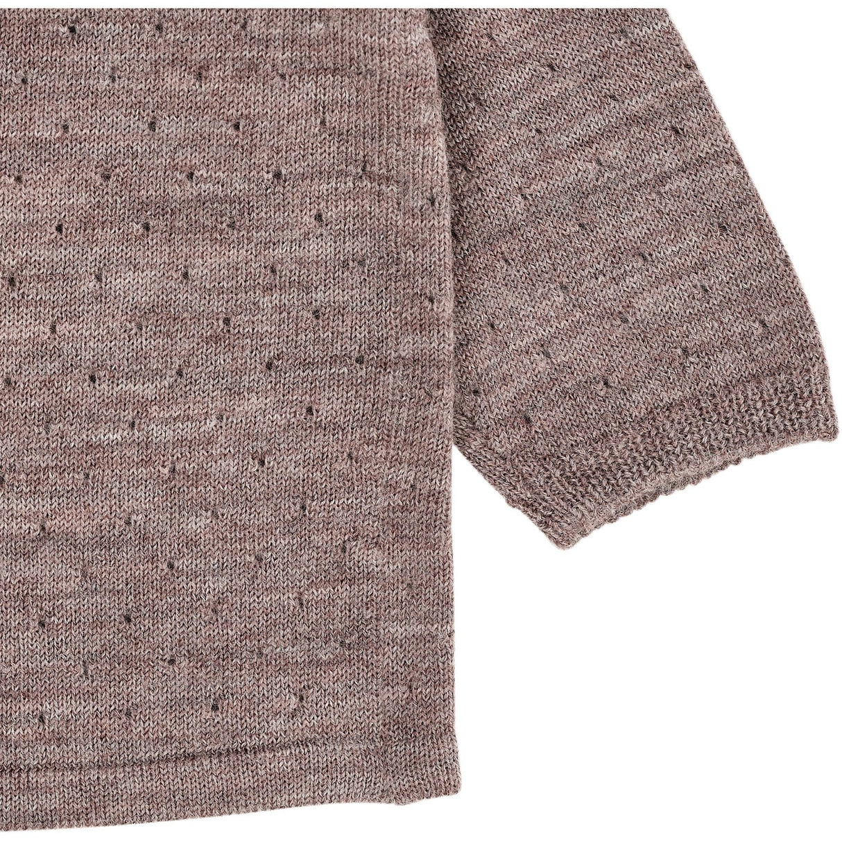 Copenhagen Colors Natural Melange Merino Crossover Cardigan W. Hole Pattern